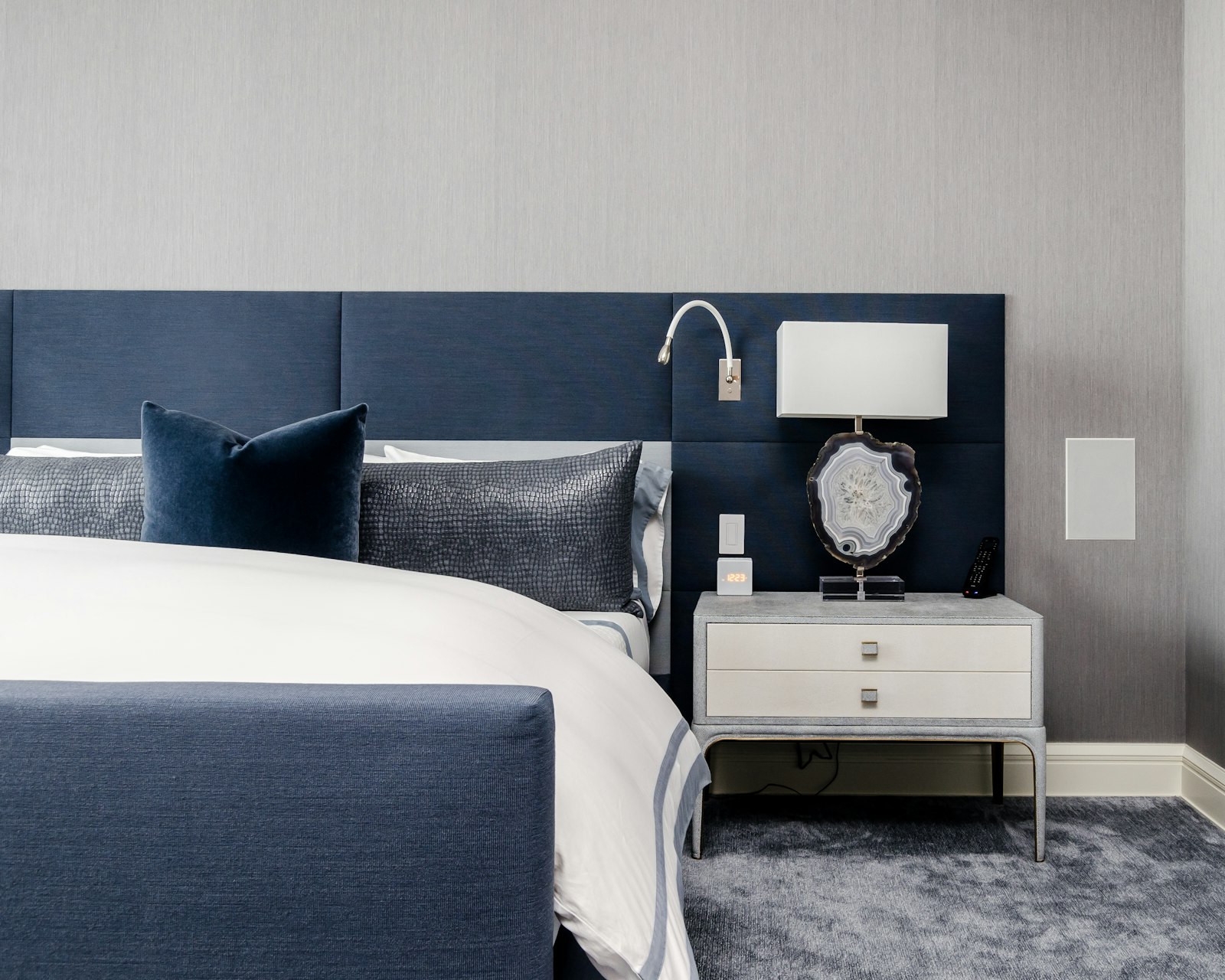 A bedroom in a newly bought home